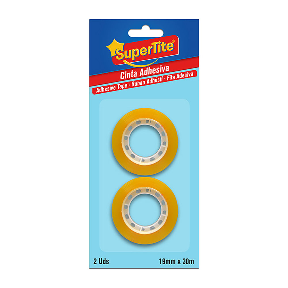 SuperTite 1440Y 24 Rollos Celo caramelo 19mm 30m Invisible 12 blisters general